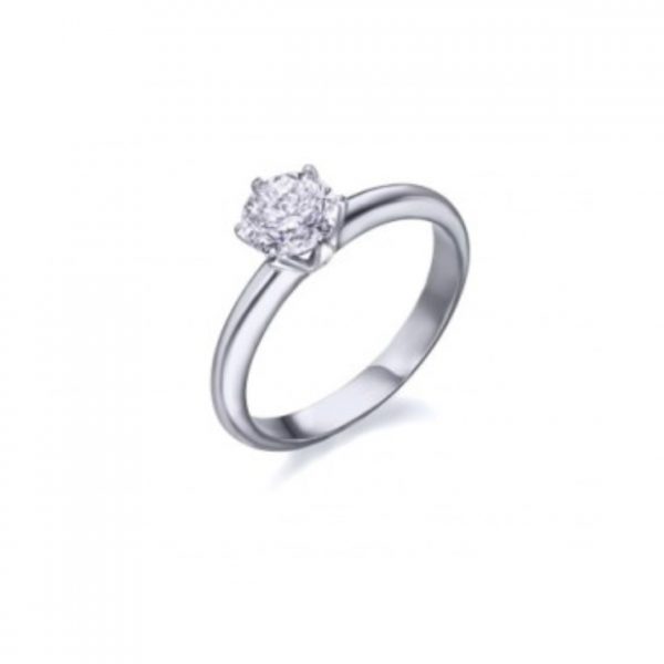 ANILLO DE COMPROMISO DIAMANTE CON CROWN 0.10 CTS