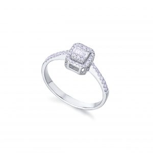 Petite Diamond and Brilliant Ring