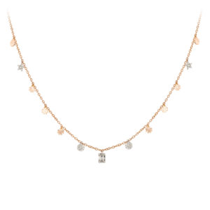Fine 18kt Rose Gold Necklace with Pendants Petite