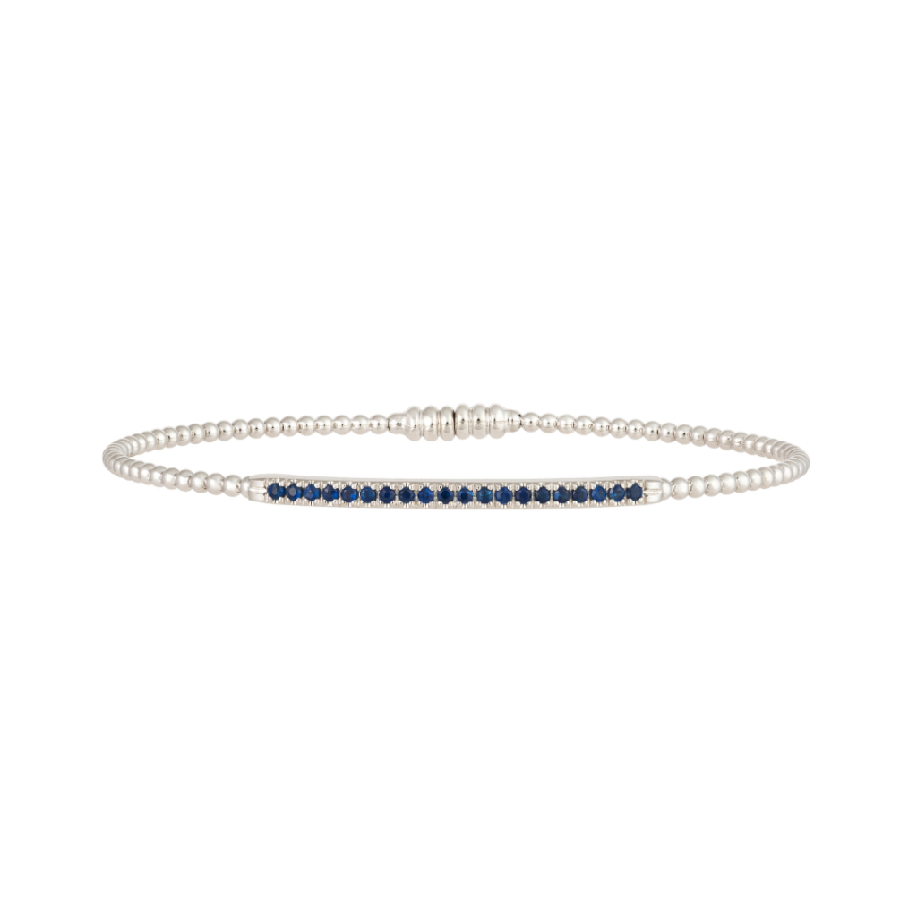 Diamond and sapphire hot sale bracelet white gold