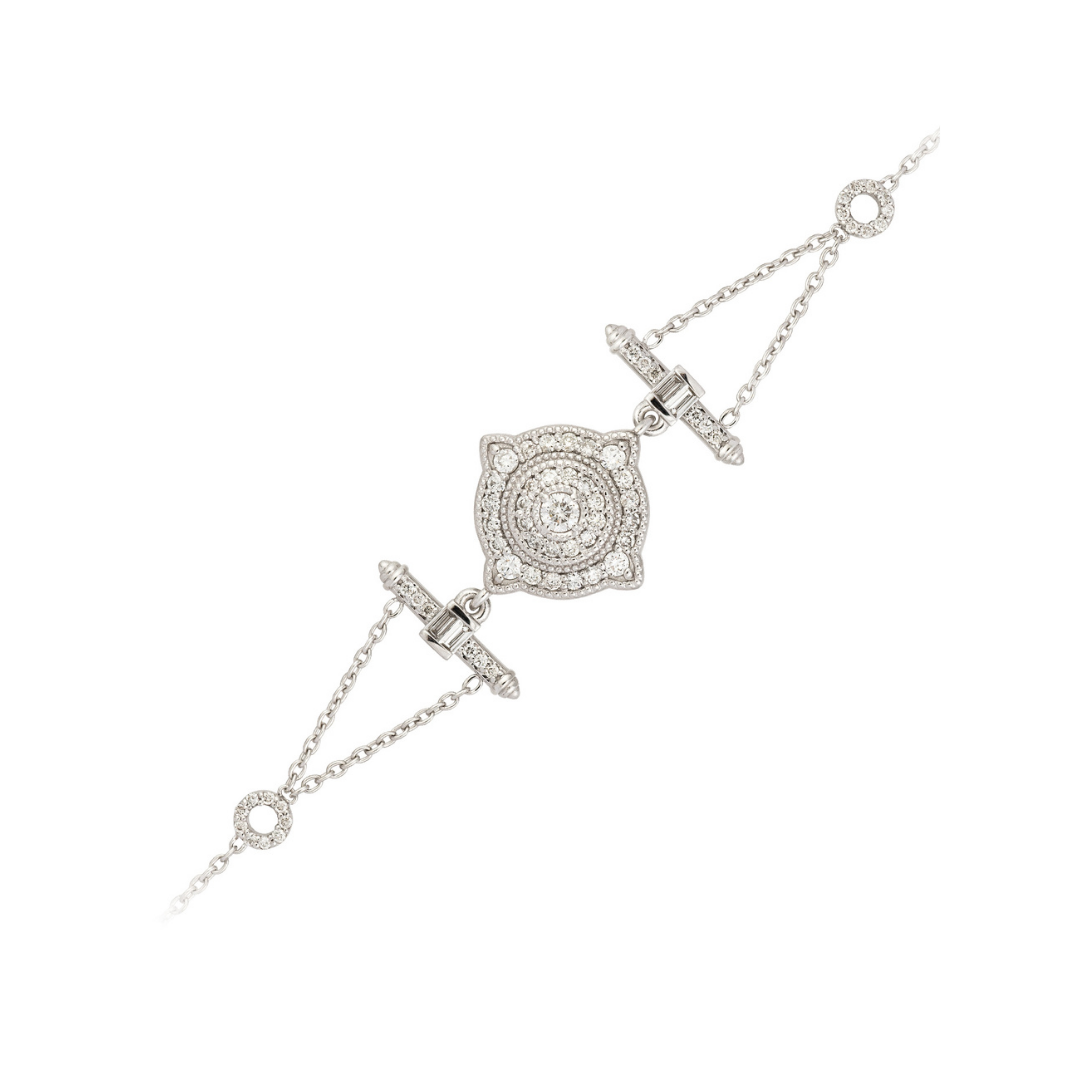 Diamond Chain Bracelet in 18k White Gold