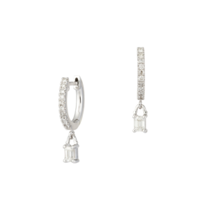 Diamond Earrings in 18k White Gold