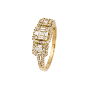 Diamond Engagement Ring in 18k Yellow Gold