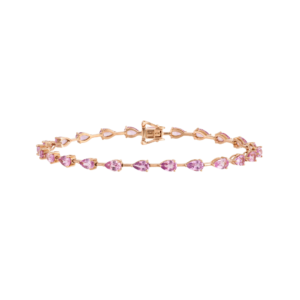 Pink Sapphire Bracelet in 18k Rose Gold