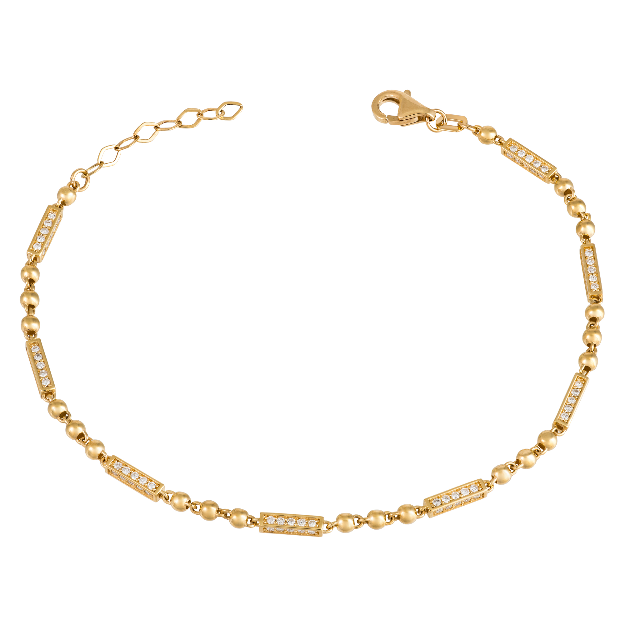 Pulsera en Oro amarillo 18k y Diamantes